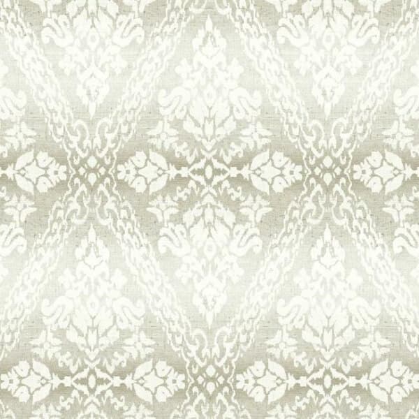 Tudor Diamond Damask Wallpaper- Linen