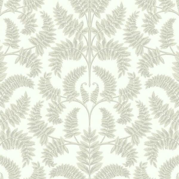 Royal Fern Damask Wallpaper- Beige
