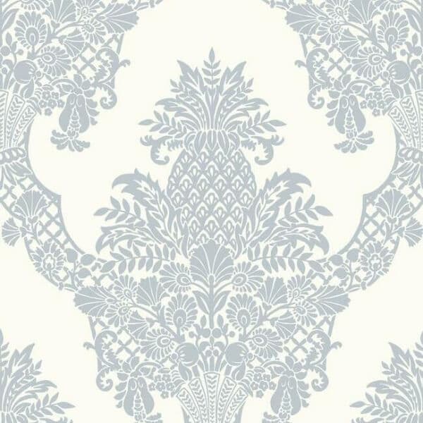 Pineapple Wallpaper- Periwinkle/White