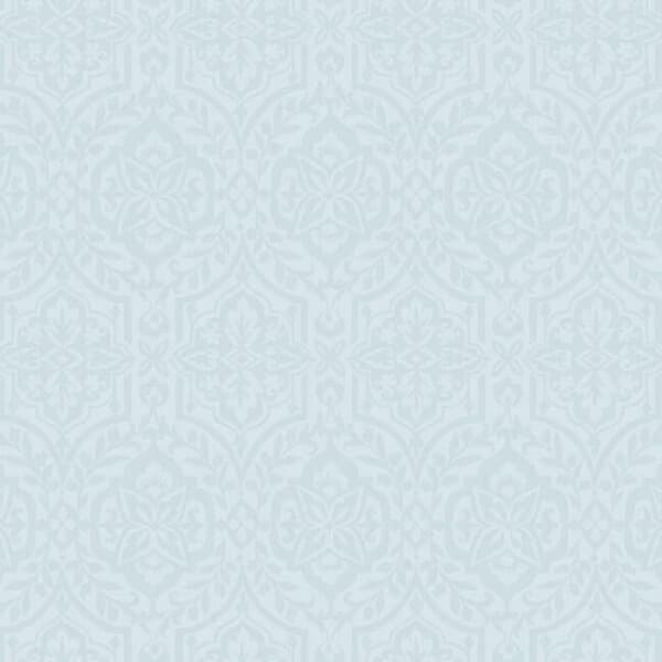 Cathedral Damask Wallpaper- Water Blue
