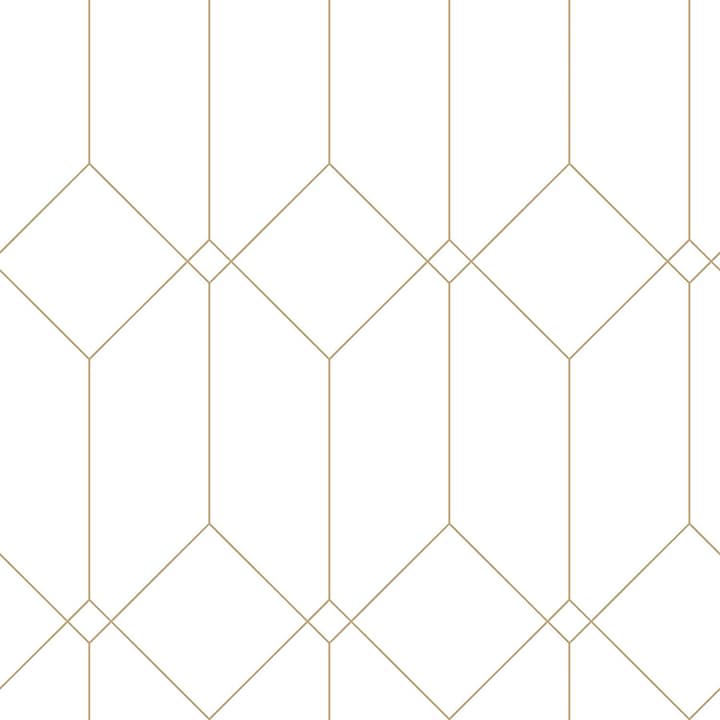 Trilliant White Art Deco Motif Wallpaper