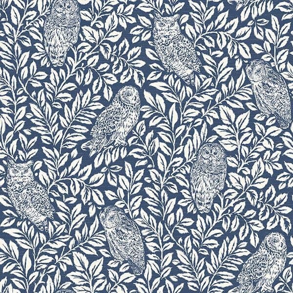 Parliament Navy Owl Wallpaper