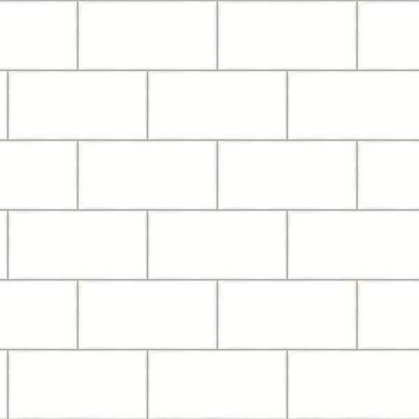 Freedom Off-White Subway Tile Wallpaper