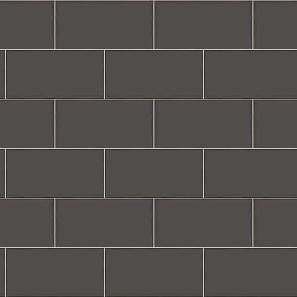Freedom Black Subway Tile Wallpaper
