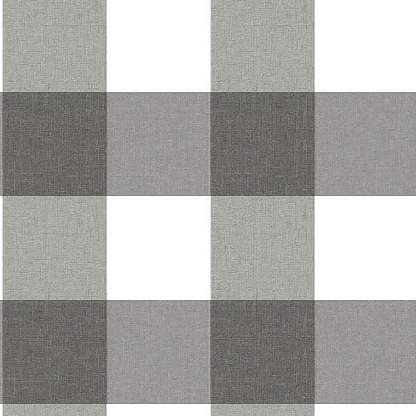 Amos Black Gingham Wallpaper