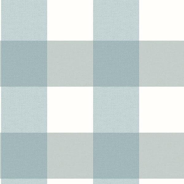 Amos Teal Gingham Wallpaper