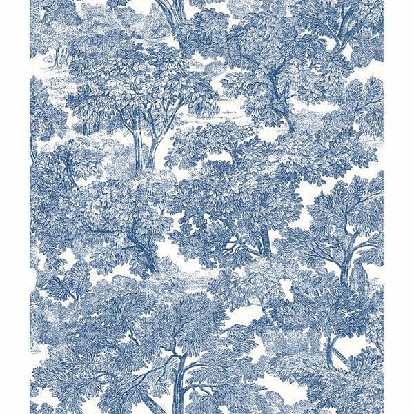 Spinney Blue Toile Wallpaper