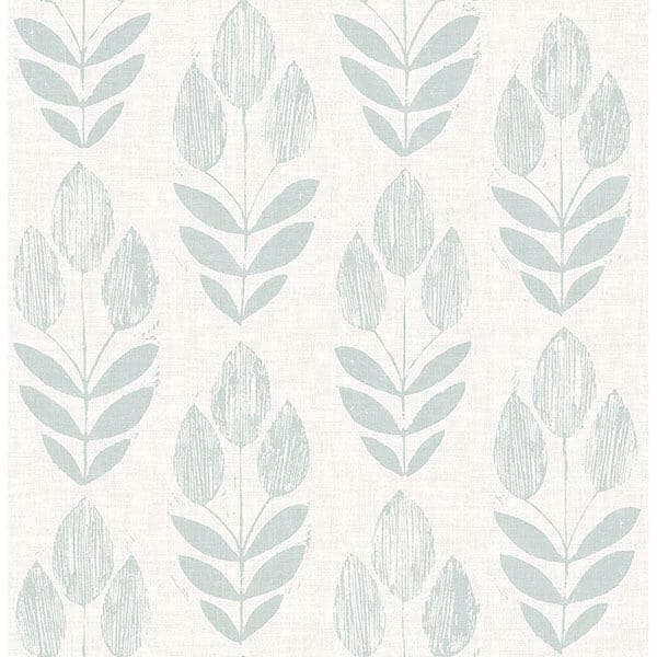 Garland Teal Block Tulip Wallpaper