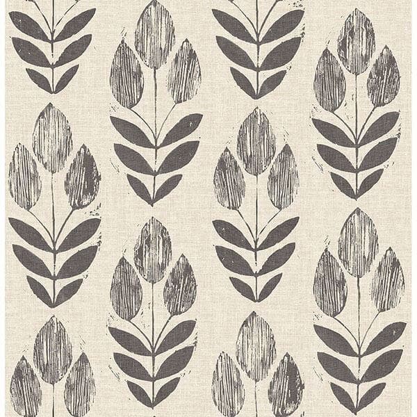 Garland Black Block Tulip Wallpaper