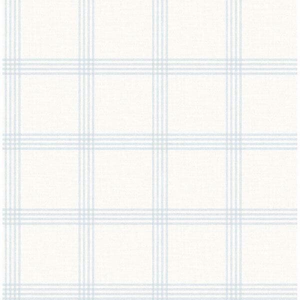Twain Light Blue Plaid Wallpaper