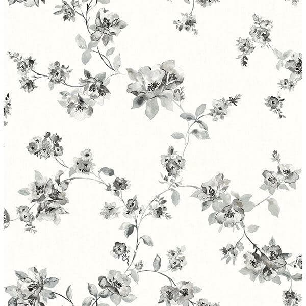 Cyrus Black Festive Floral Wallpaper