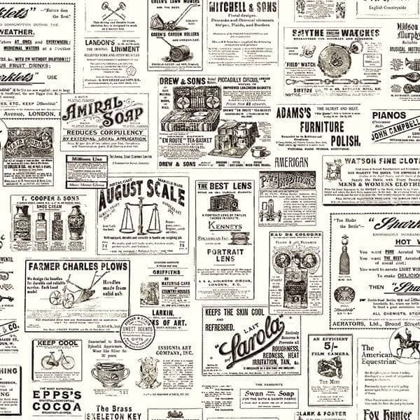 Adamstown Black Newspaper Wallpaper