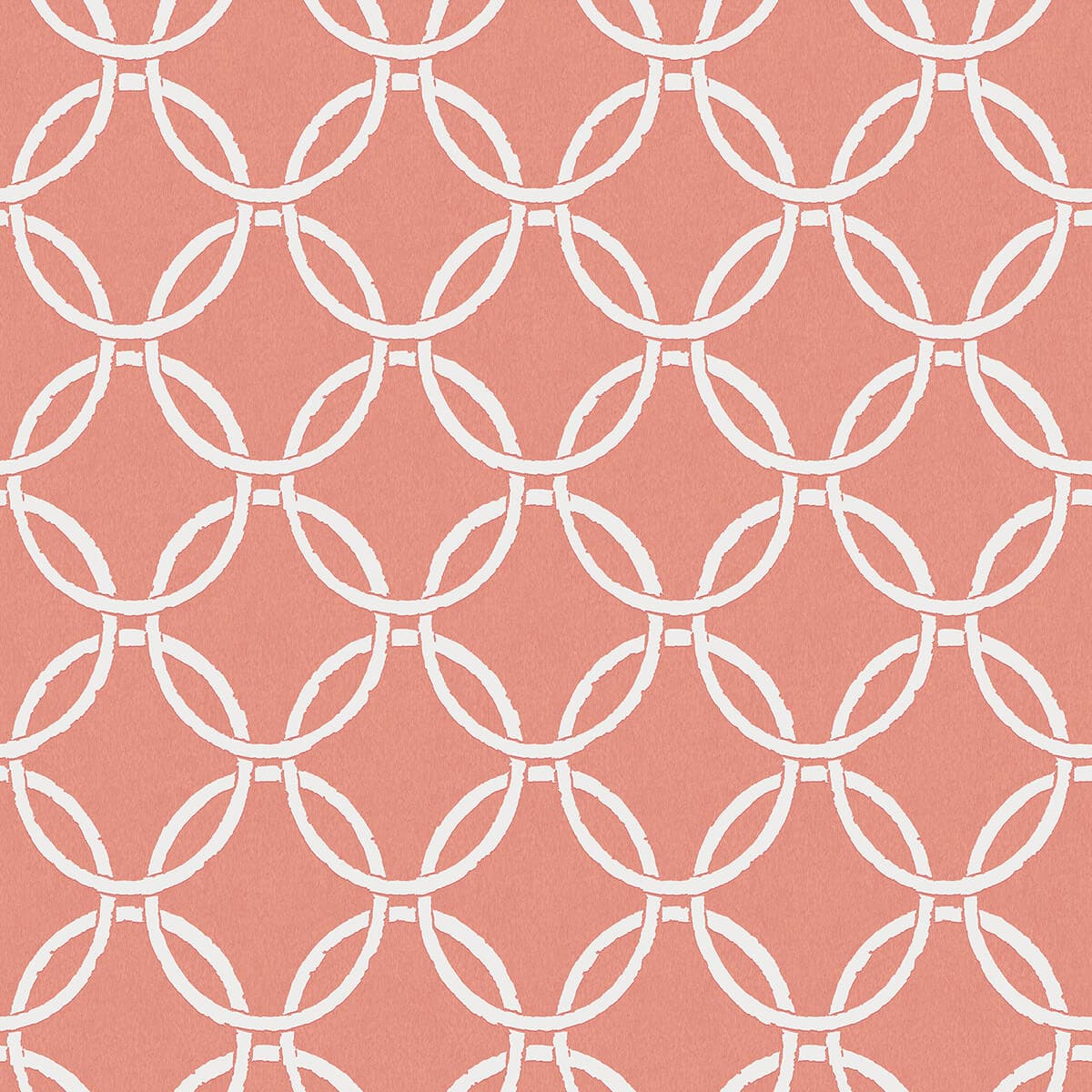 Quelala Coral Ring Ogee Wallpaper