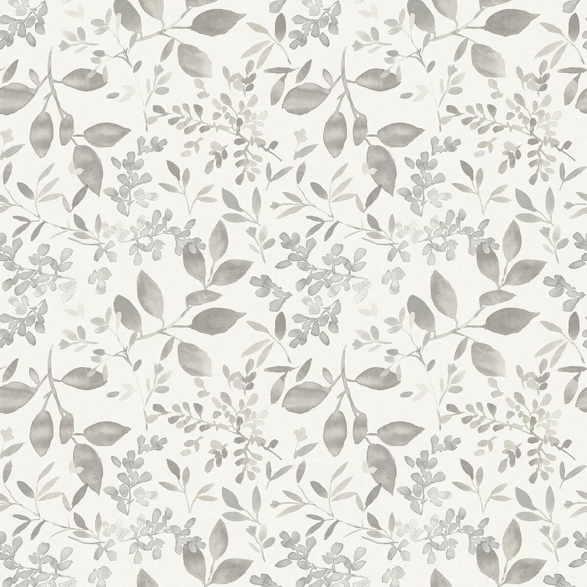 Tinker Grey Woodland Botanical Wallpaper