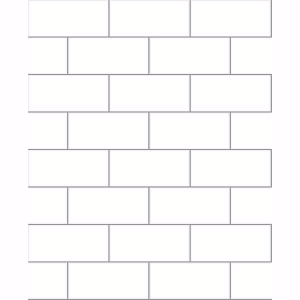Easton Off-White Subway Tile Wallpaper
