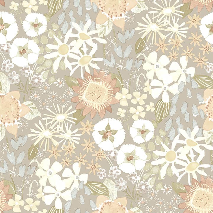 Karina Pastel Wildflower Garden Wallpaper