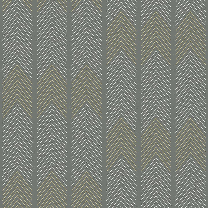 Nyle Dark Grey Chevron Stripes Wallpaper