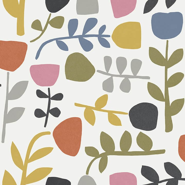 Juni Multicolor Abstract Tulips Wallpaper