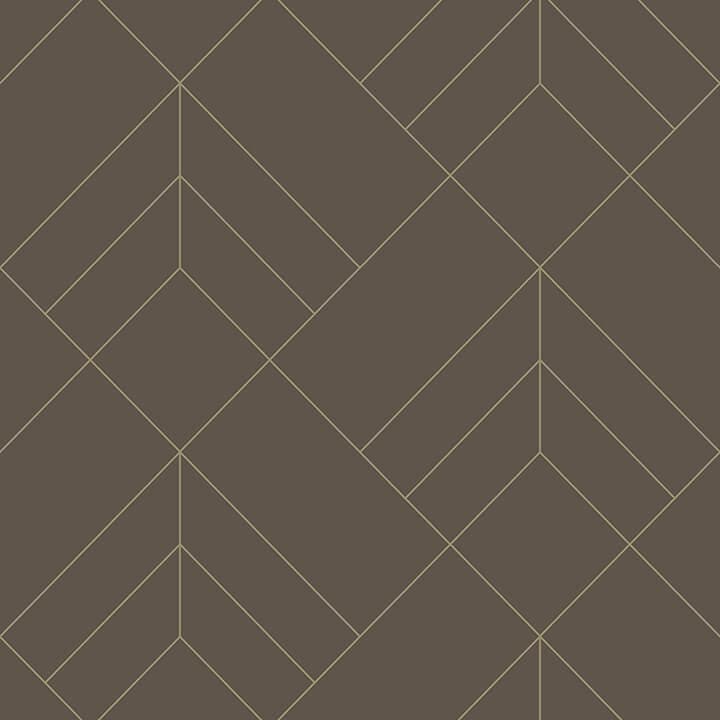 Sander Chocolate Geometric Wallpaper