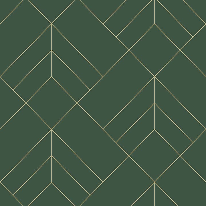 Sander Evergreen Geometric Wallpaper