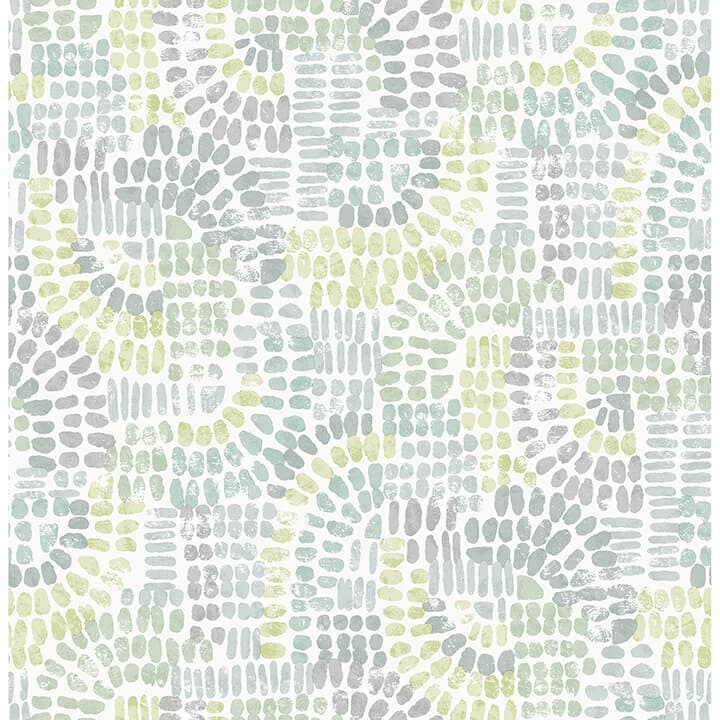 Wanderer Aquamarine Mosaic Wallpaper