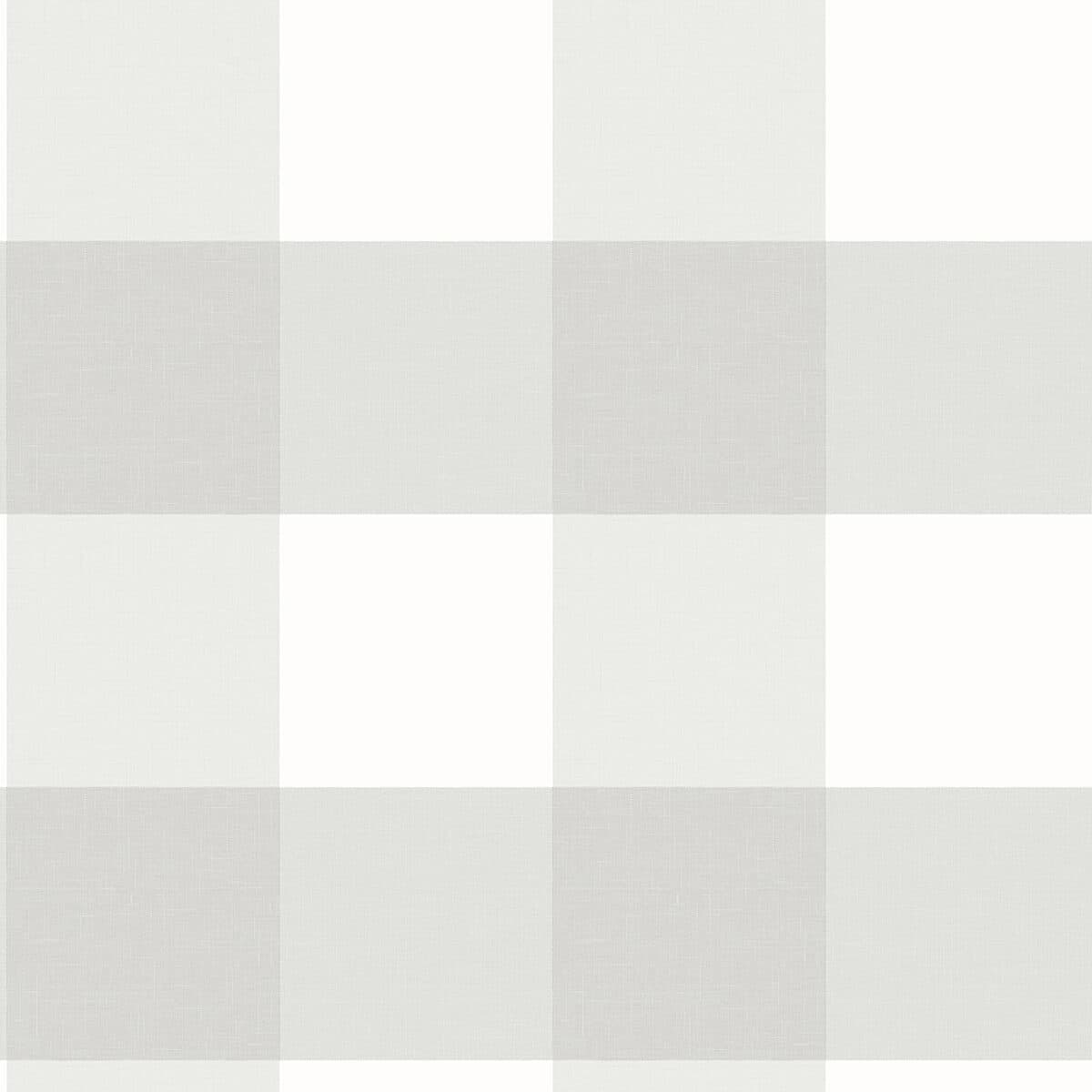 Amos Grey Gingham Wallpaper