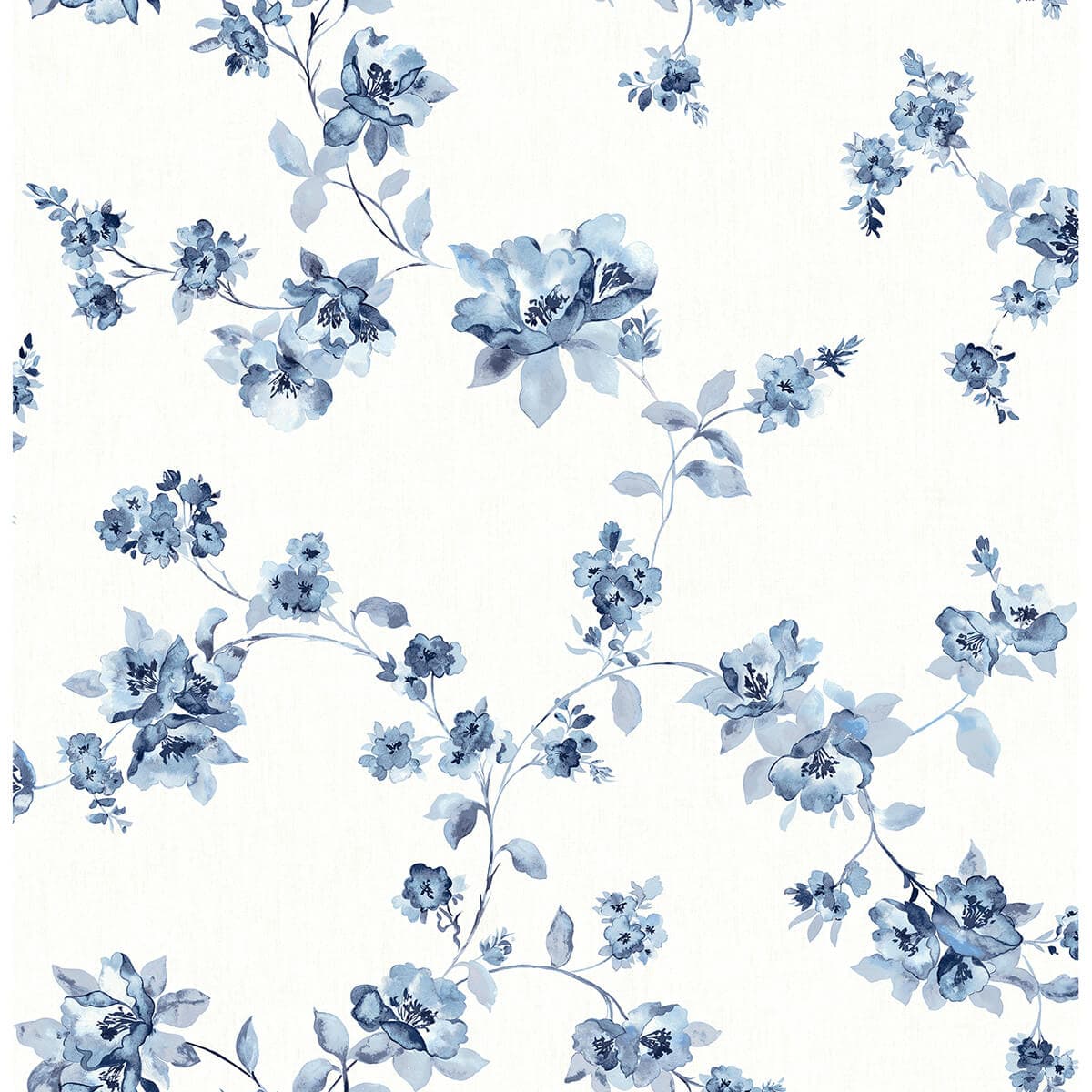 Cyrus Blueberry Festive Floral Wallpaper
