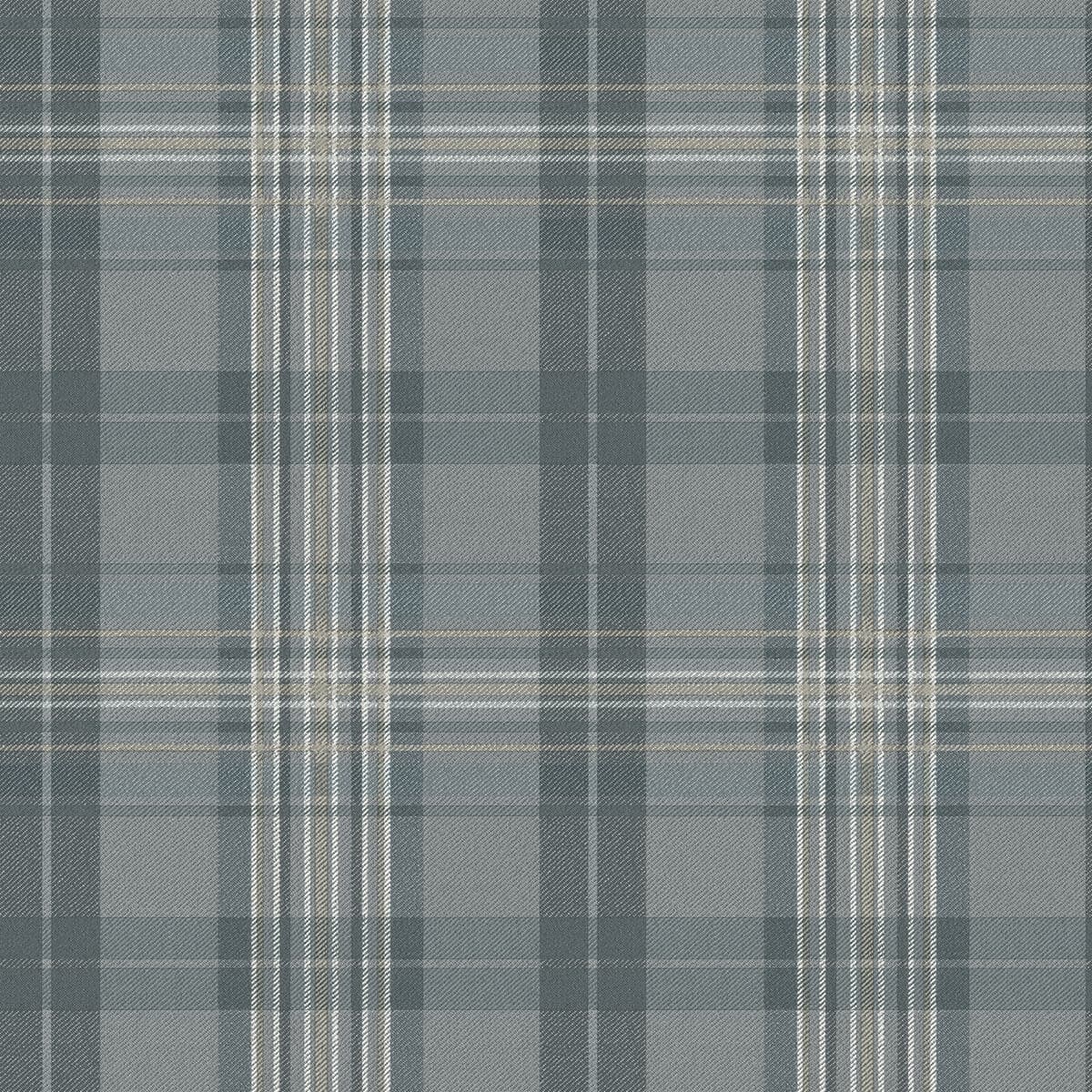 Austin Slate Plaid Wallpaper