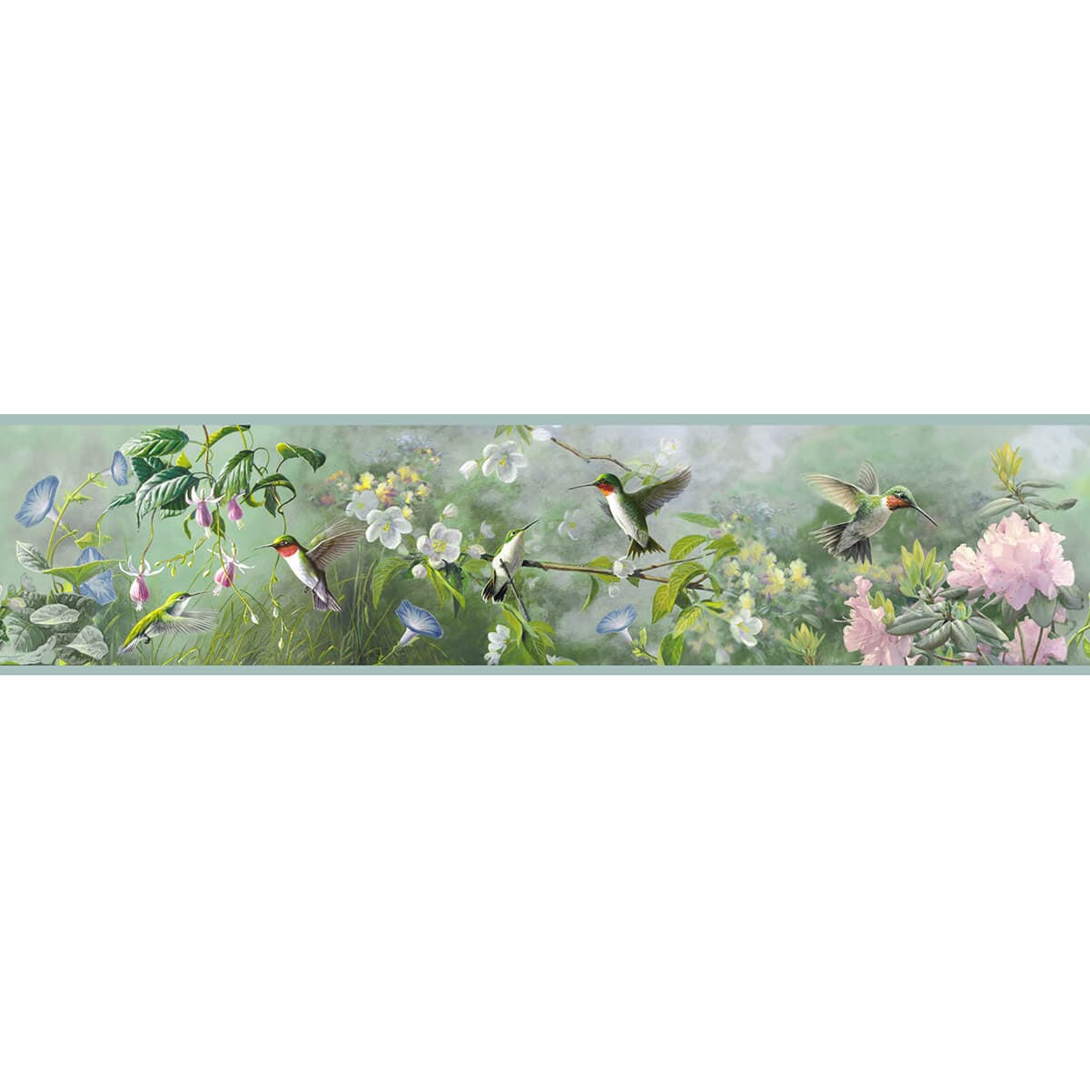 Ruby Light Blue Hummingbird Garden Border