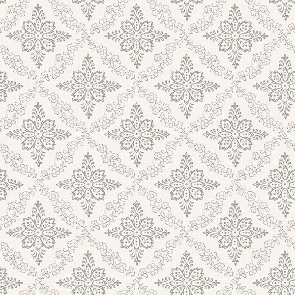 Wynonna Light Grey Geometric Floral Wallpaper