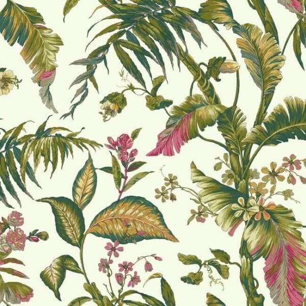 Fiji Garden Wallpaper- White/Brights