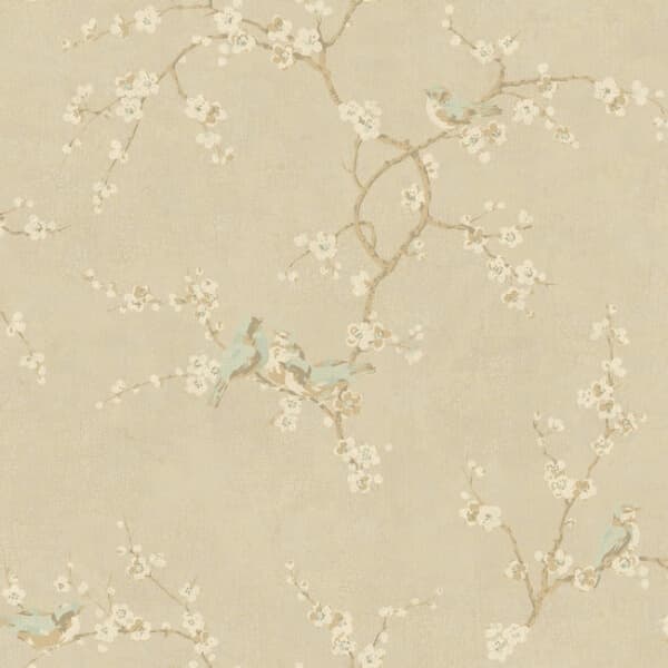 Birds with Blossoms Wallpaper- Blossoms