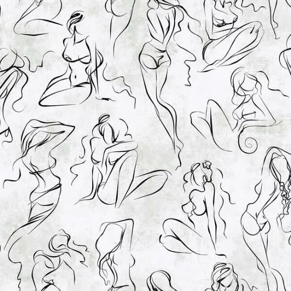 Barely There Wallpaper- Black/White