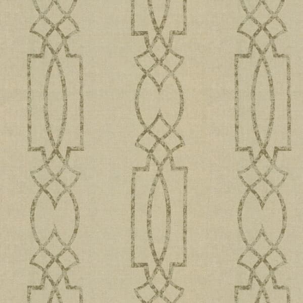 Cathedral Trellis Wallpaper- Beige/Gold