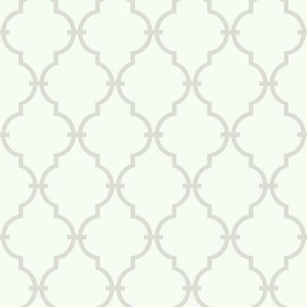Modern Trellis Sure Strip Wallpaper- Stone