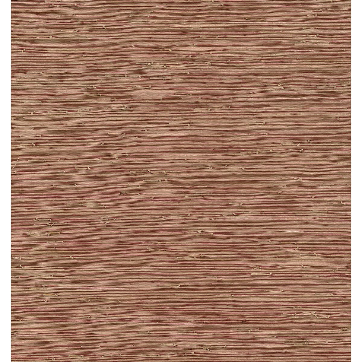 Shuang Raspberry Handmade Grasscloth Wallpaper