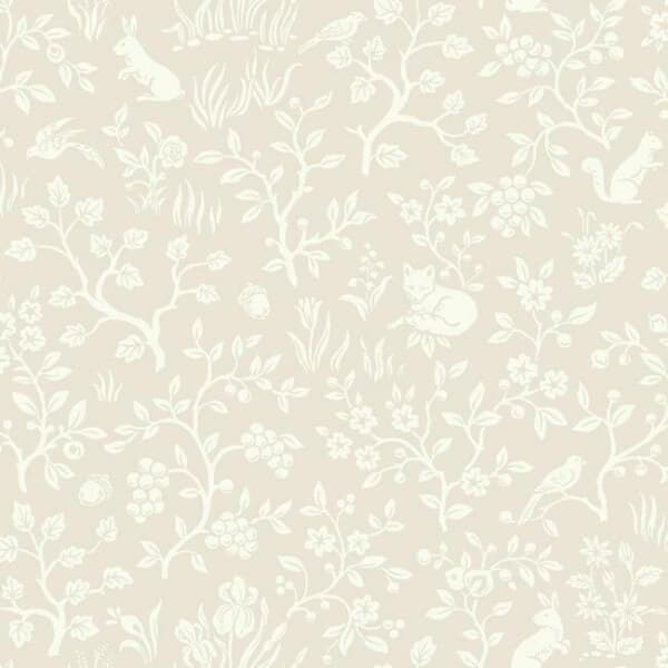 Fox & Hare Wallpaper- Ella Rose / Soft Pink