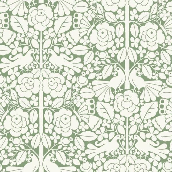 Fairy Tales Wallpaper- Magnolia Green