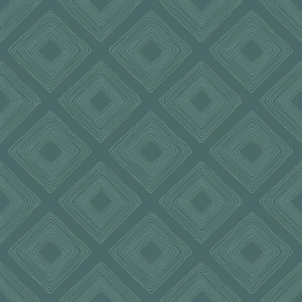 Diamond Sketch Wallpaper- Weekends/Teal