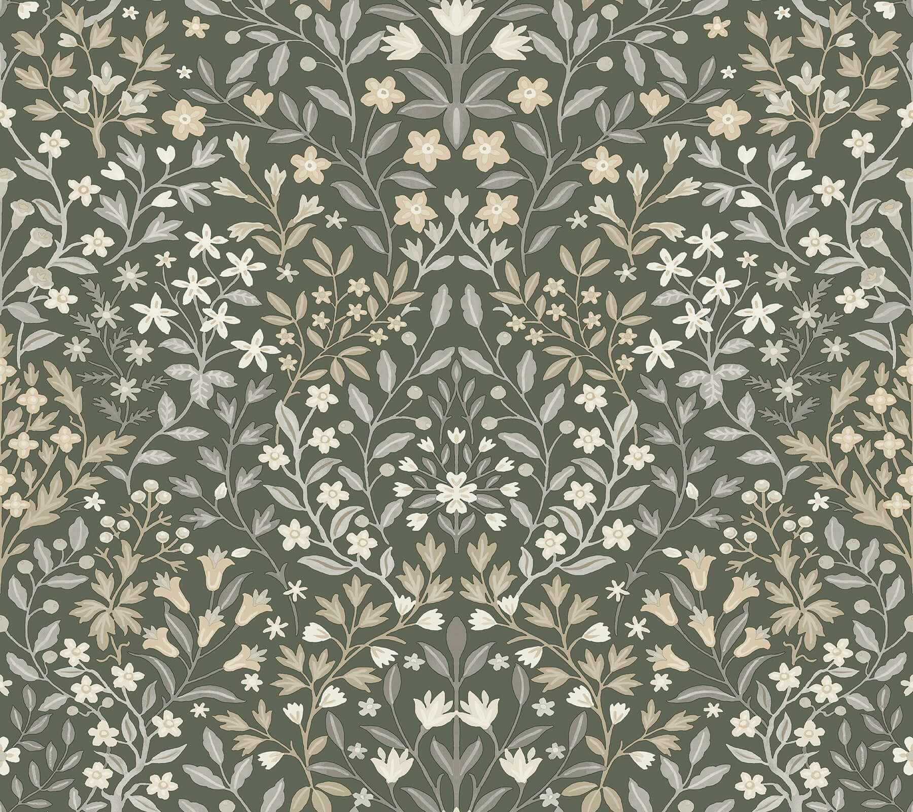 Garden Terrace Wallpaper- Olive