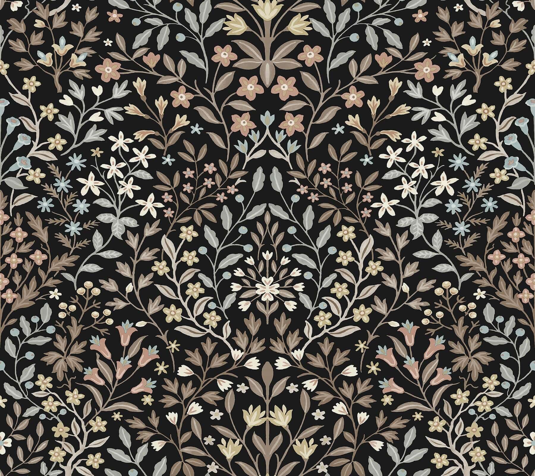 Garden Terrace Wallpaper- Black/Neutral