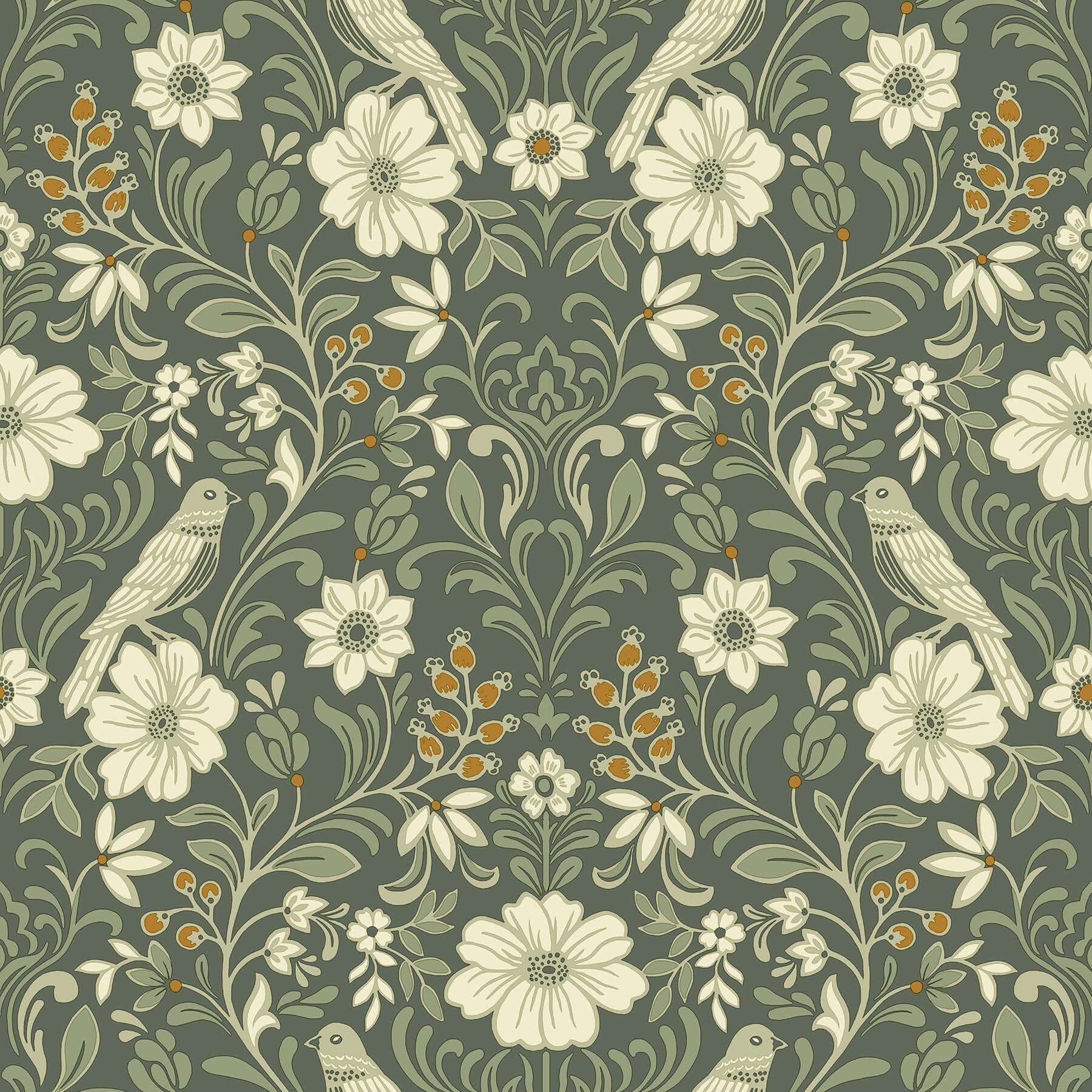 Colette Wallpaper- Olive