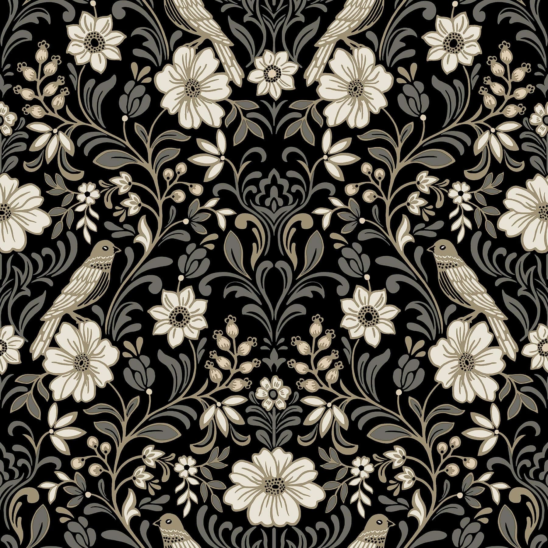Colette Wallpaper- Black