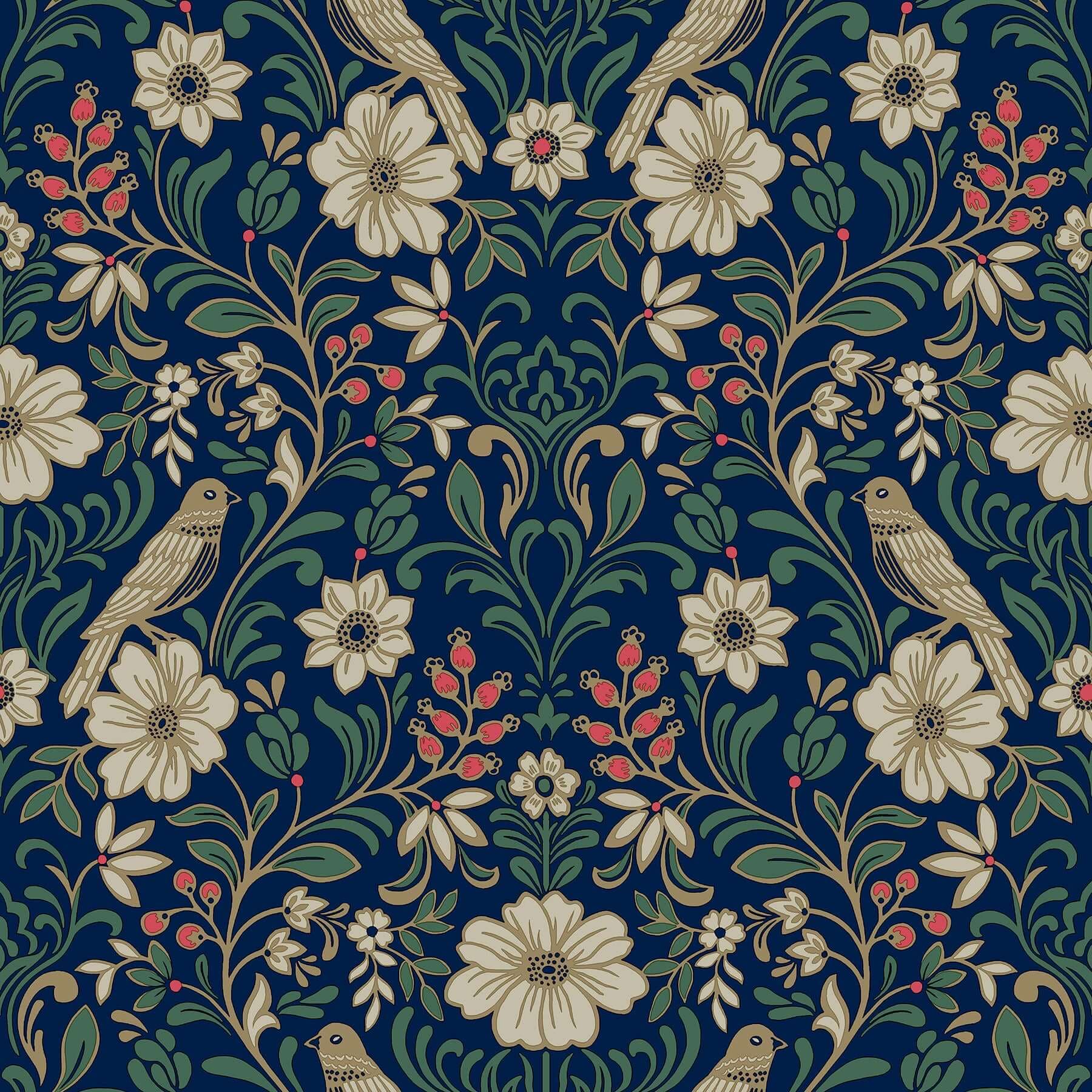 Colette Wallpaper- Navy