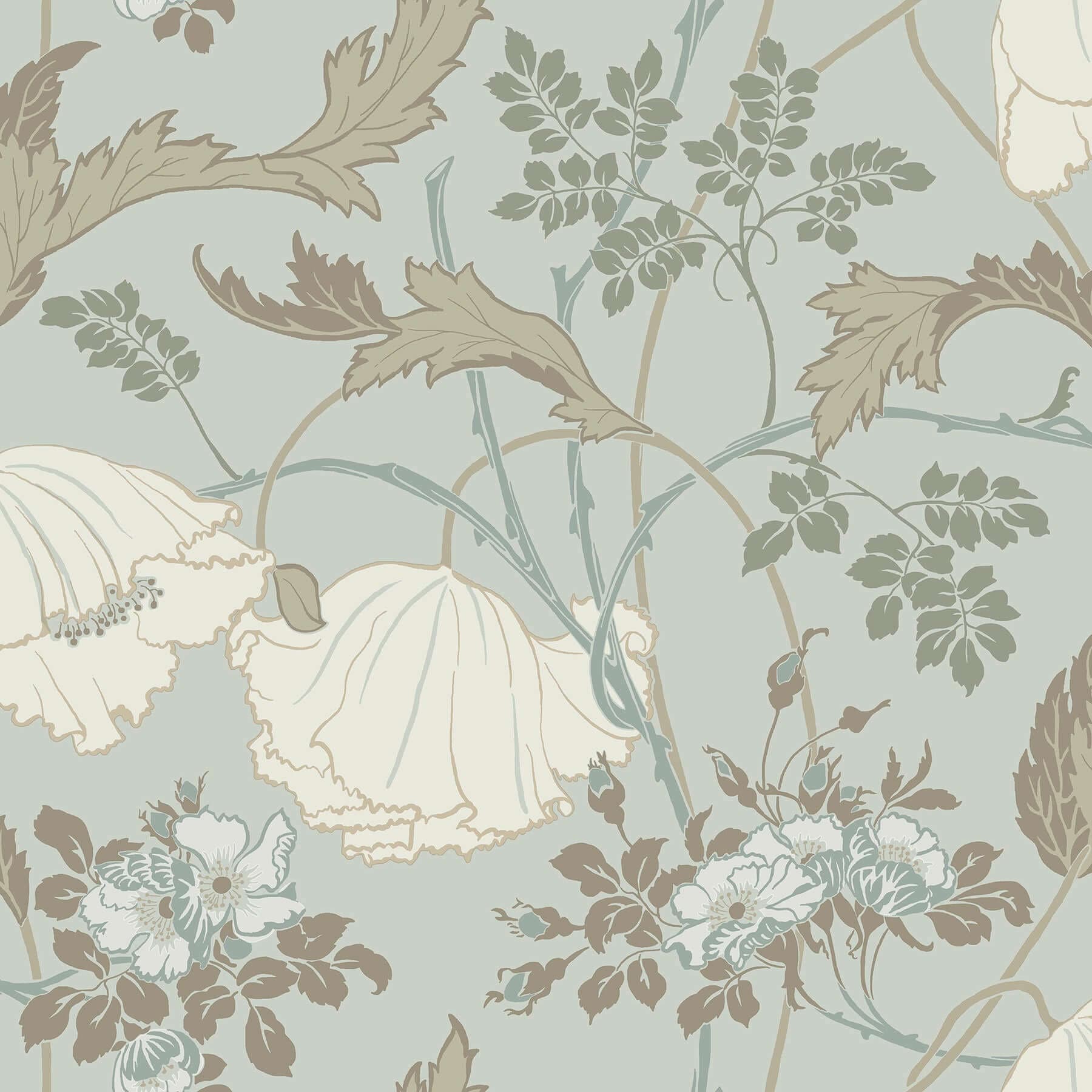 Gwendolyn Wallpaper- Blue/Suede