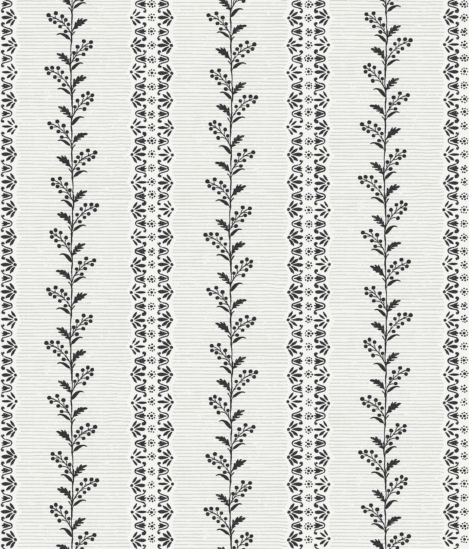 Everleigh Wallpaper- White/Black