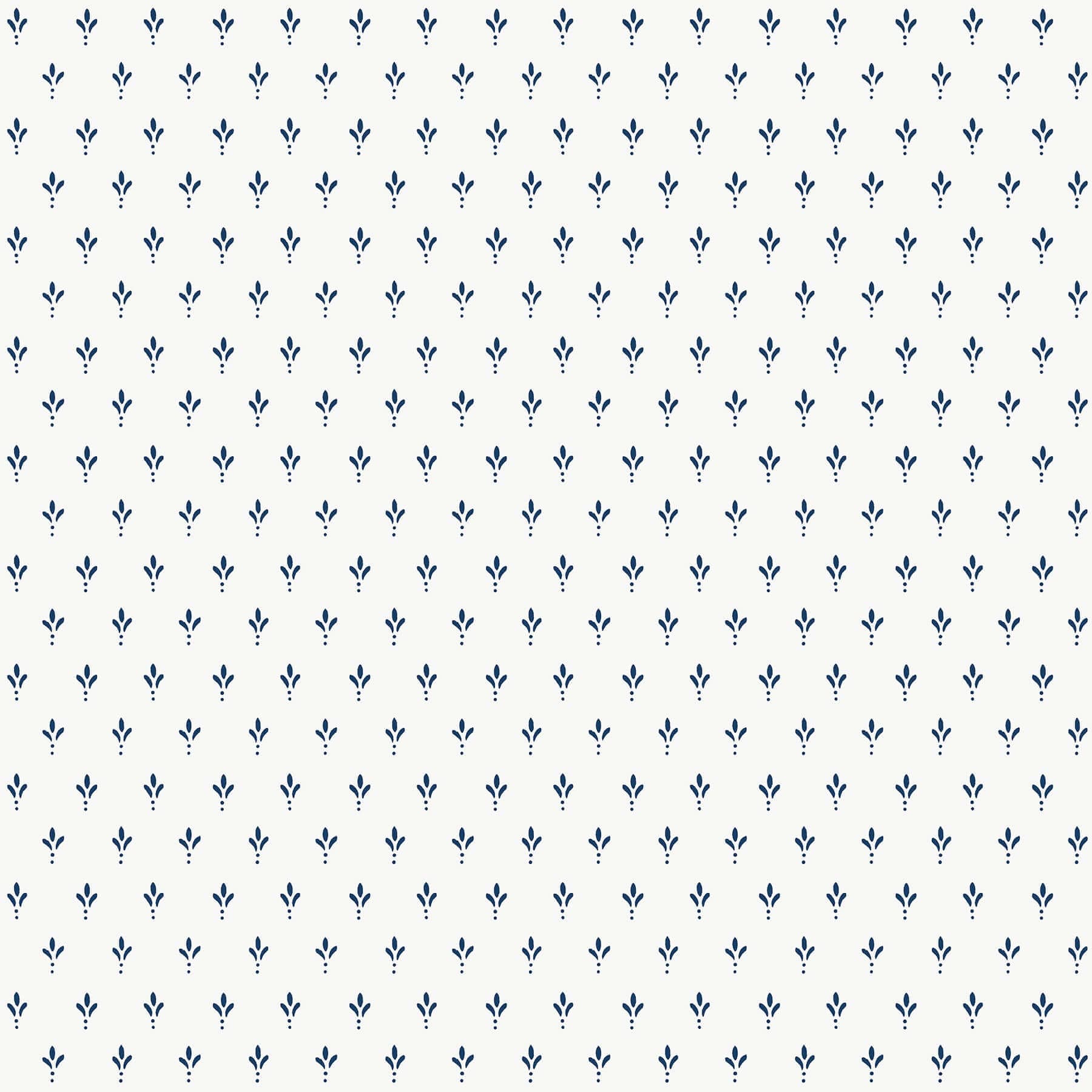 Charm Wallpaper- Navy On White