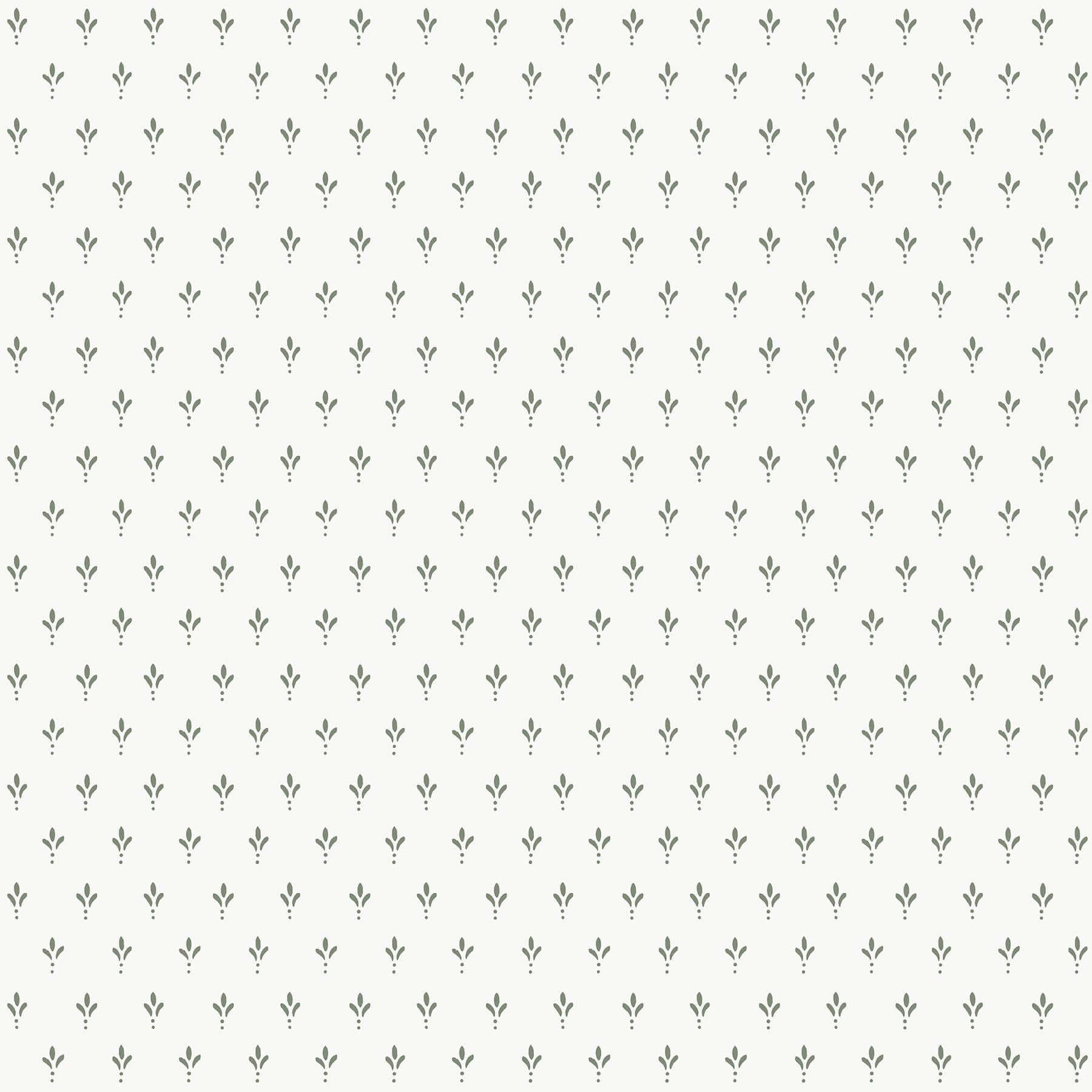 Charm Wallpaper- Green On White