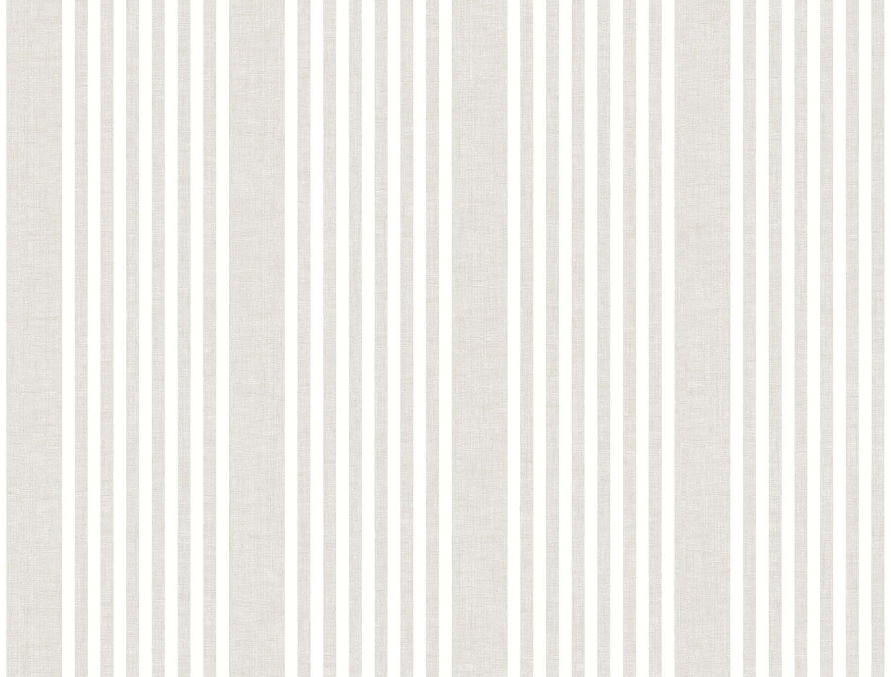 French Linen Stripe Wallpaper- Soft Linen