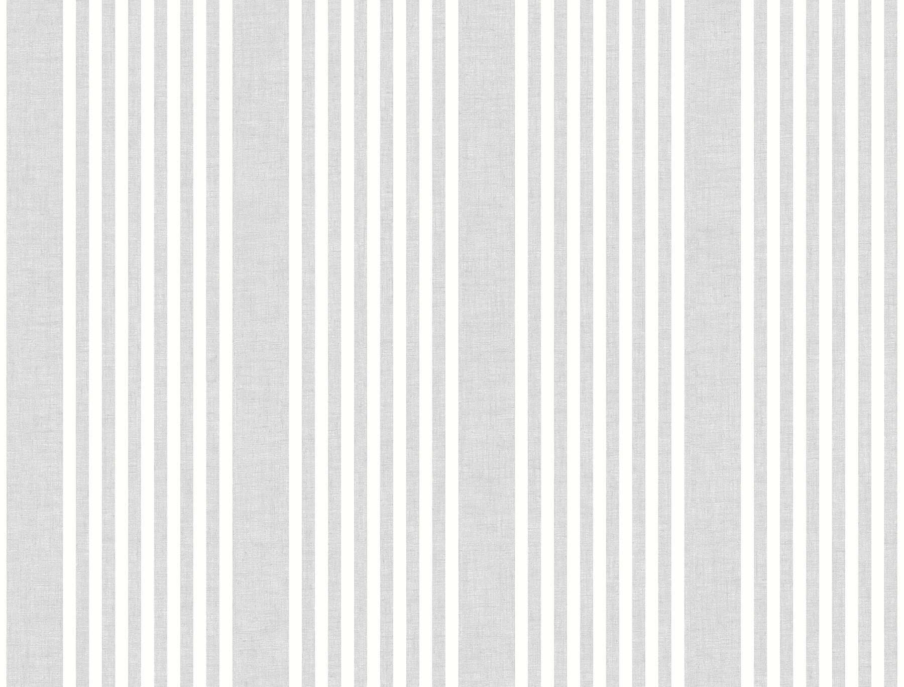 French Linen Stripe Wallpaper- Arctic Gray
